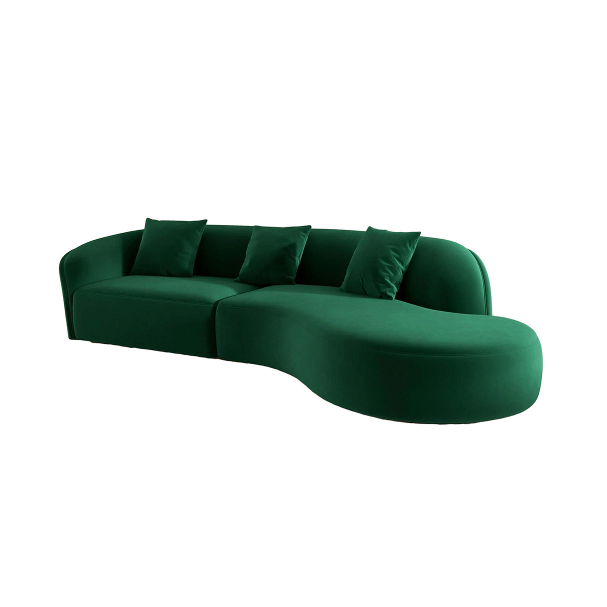 Elijah Japandi Style Curvy Sectional Sofa