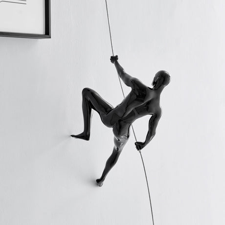 Wall Sculpture Climbing Man 15"