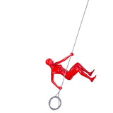 Wall Sculpture Climbing Woman 8"