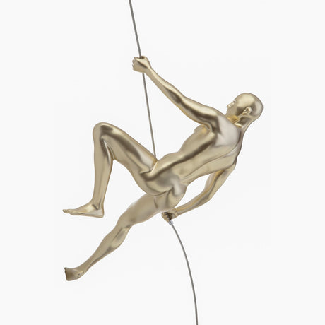 Wall Sculpture Climbing Man 15"