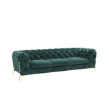 Green Velvet Accent Sofa