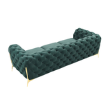 Green Velvet Accent Sofa