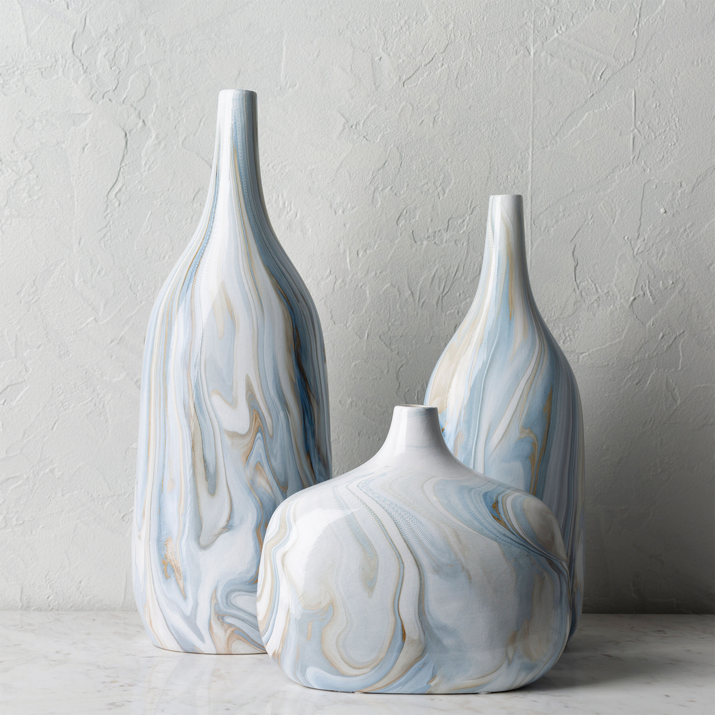 Marble Vase Set