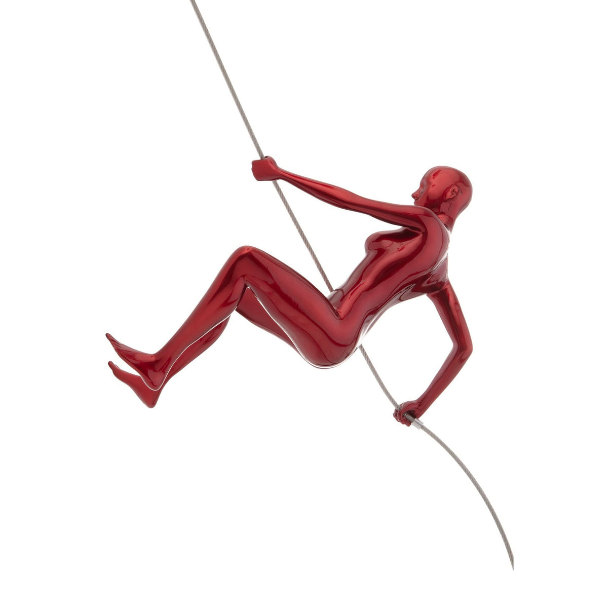 Wall Sculpture Climbing Woman 8"