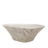 Oval Marble Look Coffee Table