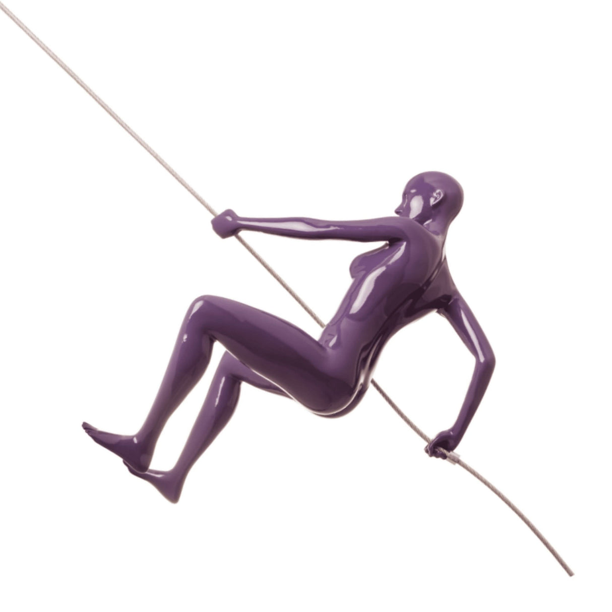 Wall Sculpture Climbing Woman 8"