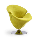 Tulip Polished Swivel Accent Chair