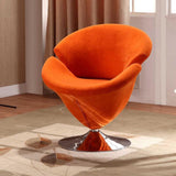 Tulip Polished Swivel Accent Chair