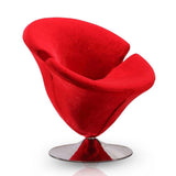 Tulip Polished Swivel Accent Chair