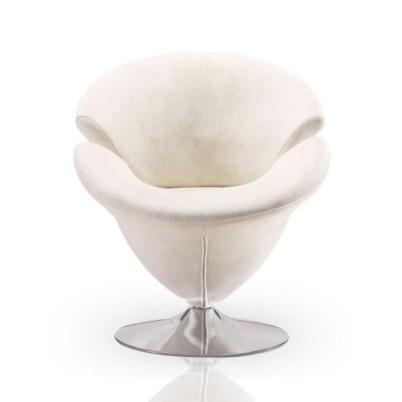 Tulip Polished Swivel Accent Chair