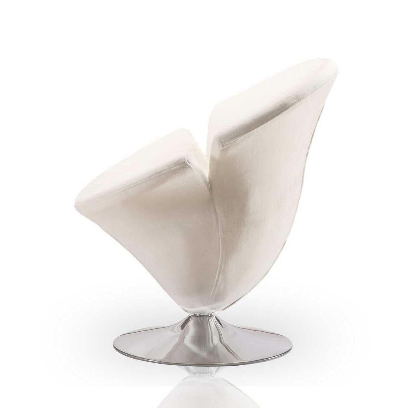 Tulip Polished Swivel Accent Chair