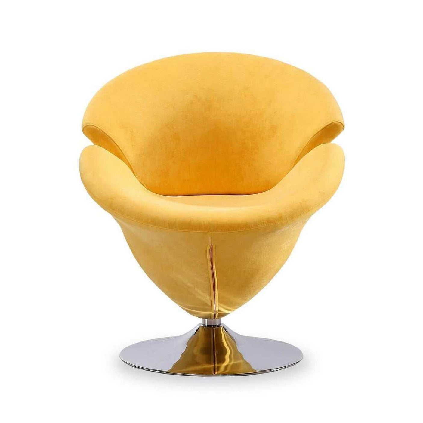 Tulip Polished Swivel Accent Chair