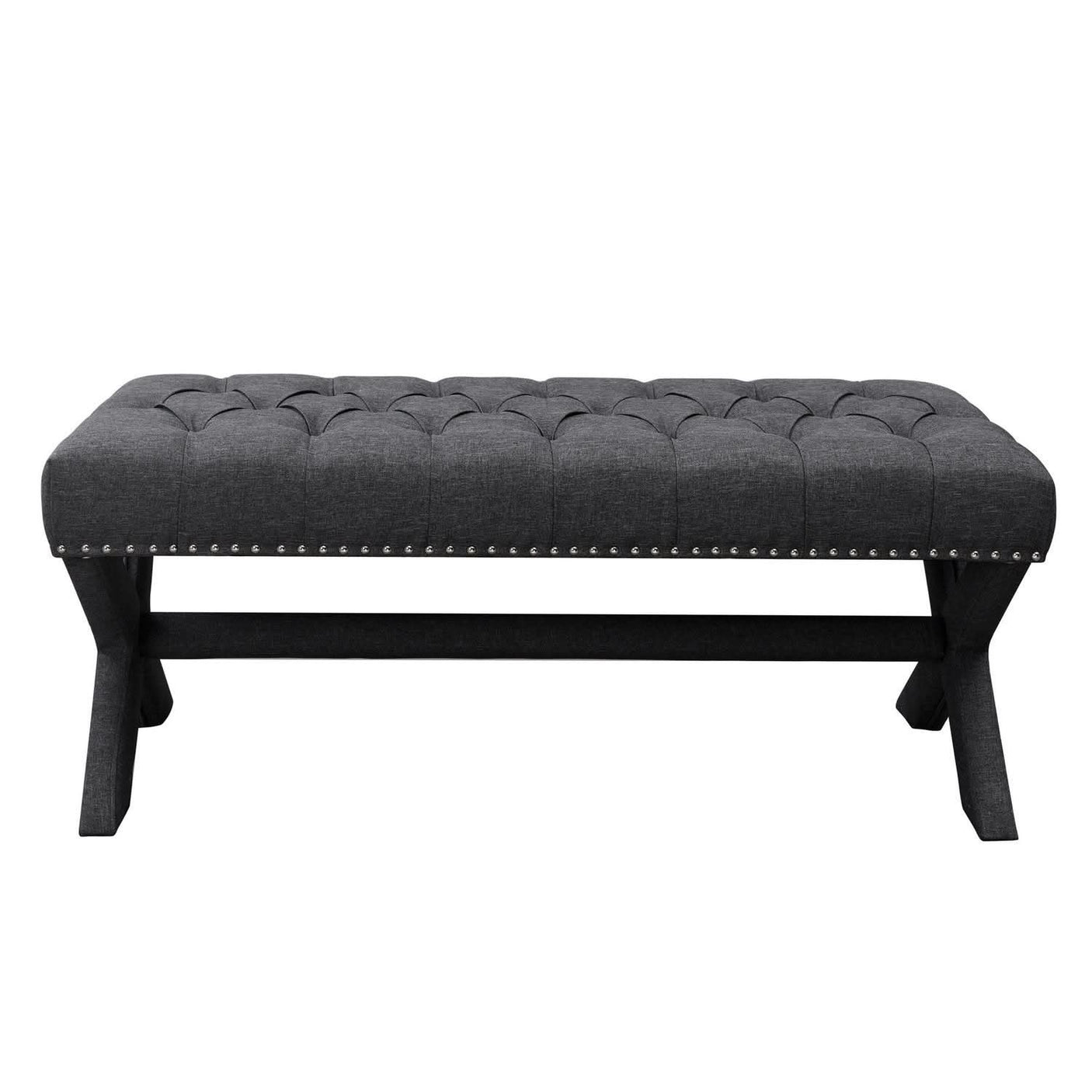 Louis Linen X-Leg Bench