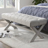 Louis Linen X-Leg Bench