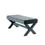 Louis Velvet X-Leg Bench