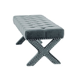 Louis Velvet X-Leg Bench