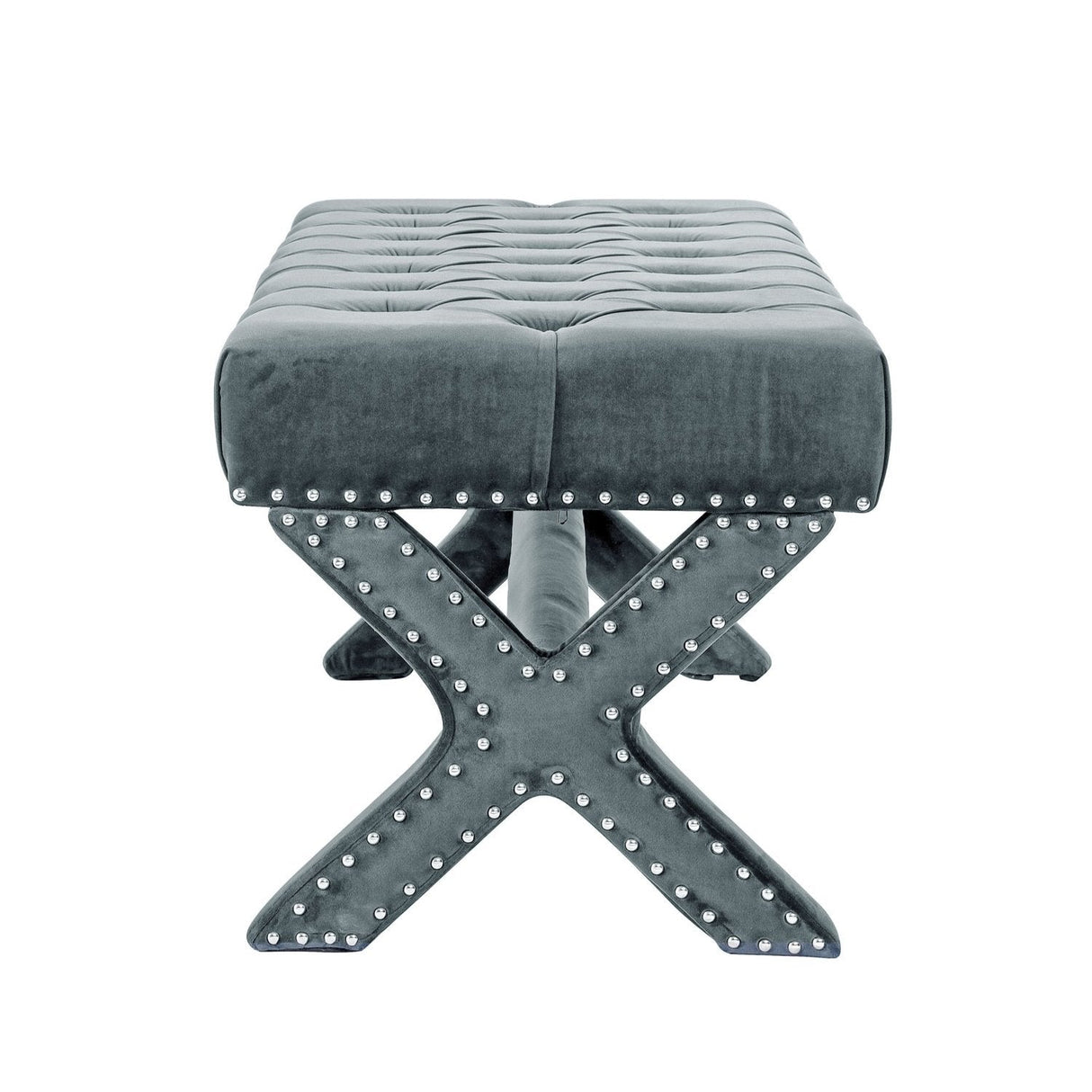 Louis Velvet X-Leg Bench