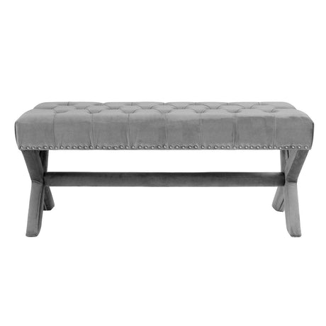 Louis Velvet X-Leg Bench