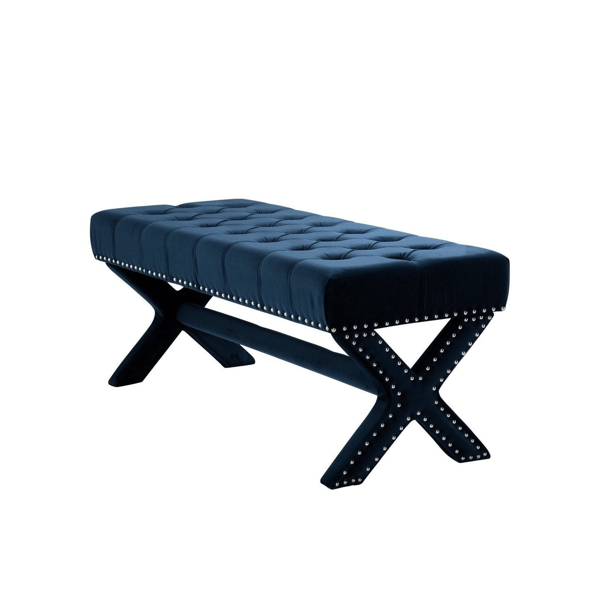 Louis Velvet X-Leg Bench