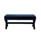 Louis Velvet X-Leg Bench