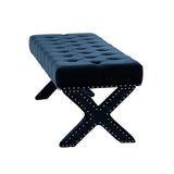 Louis Velvet X-Leg Bench