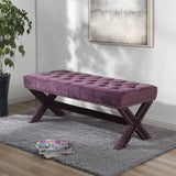 Louis Velvet X-Leg Bench