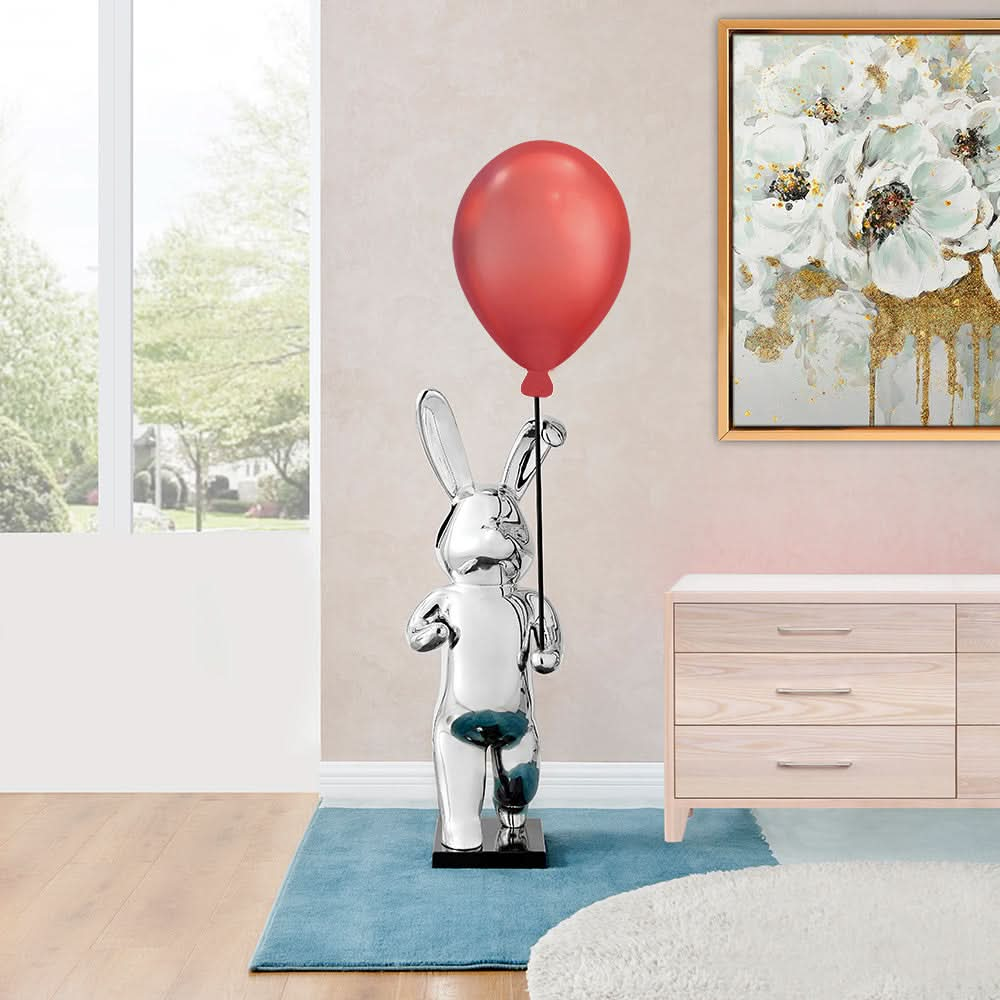 Chrome Bunny Balloon Statue