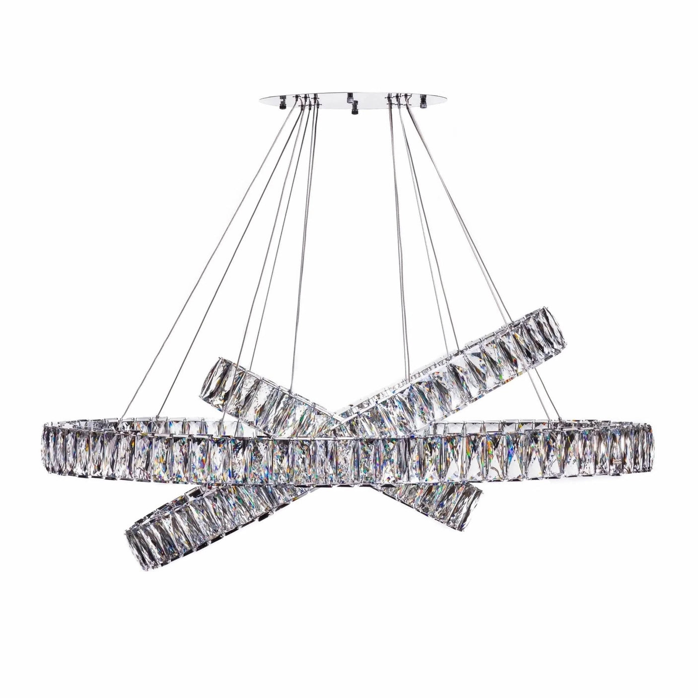 Crystal Elegance Led Chandelier 3 Ovals