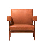 Débora Lounge Chair Walnut & Caramel Leather