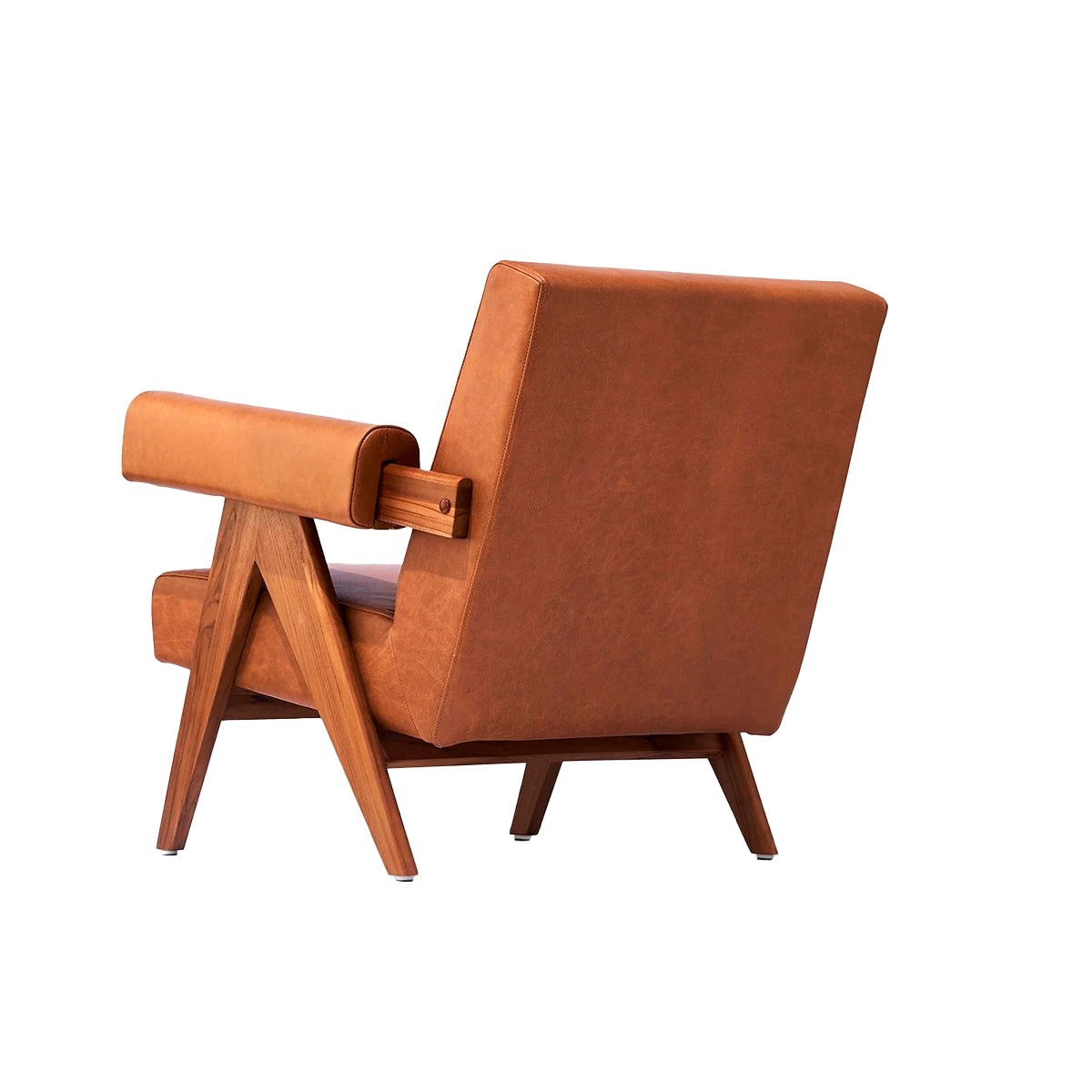 Débora Lounge Chair Walnut & Caramel Leather