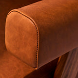 Débora Lounge Chair Walnut & Caramel Leather