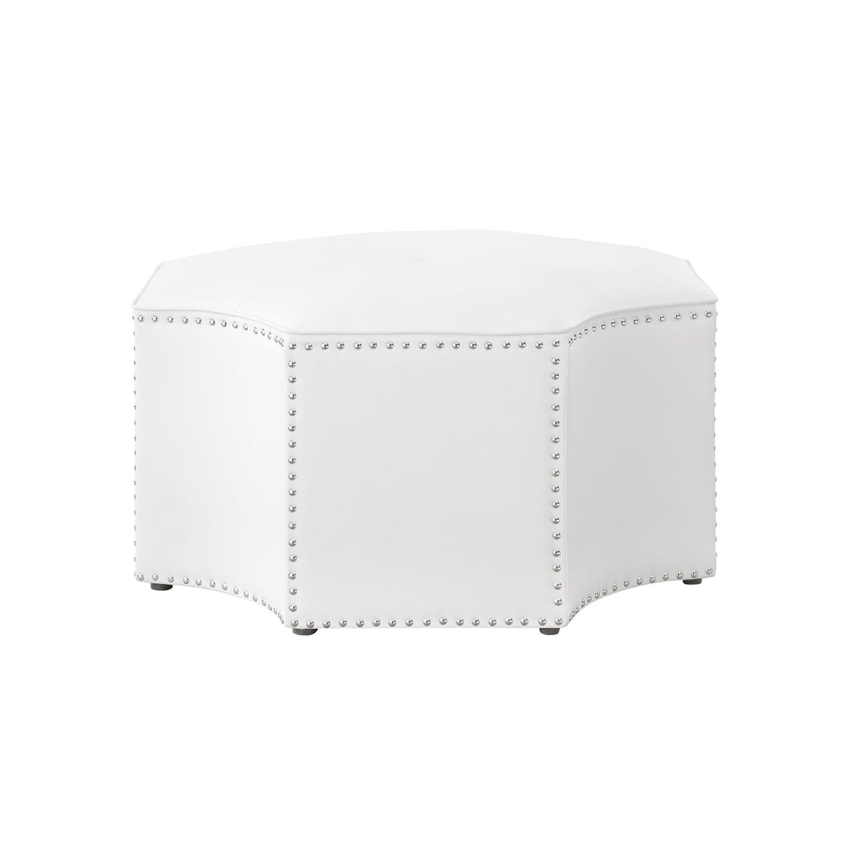 Fiorella Leather Cocktail Ottoman