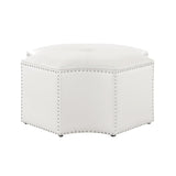 Fiorella Leather Cocktail Ottoman