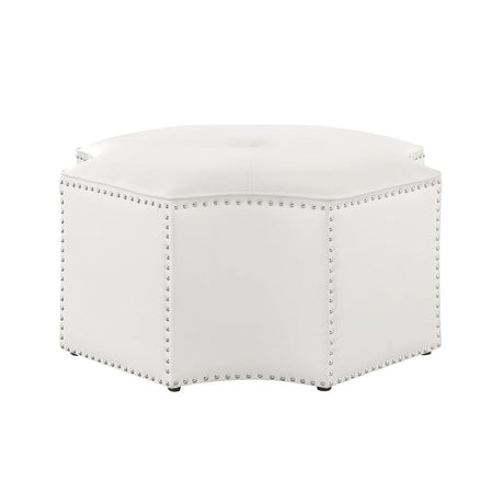 Fiorella Leather Cocktail Ottoman