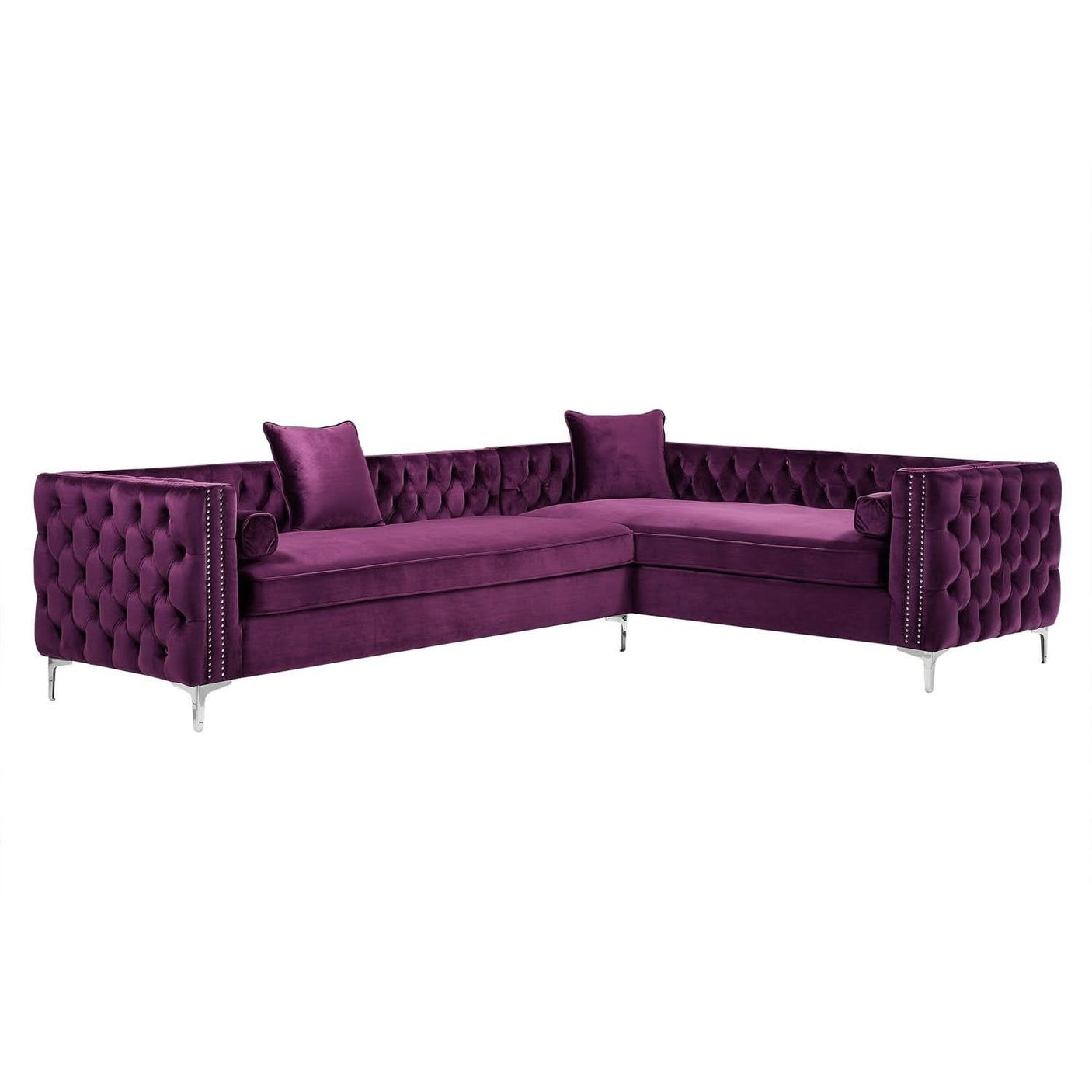 Giovanni Velvet Corner Sectional