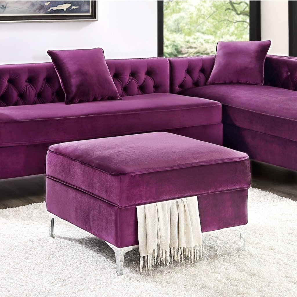 Giovanni Velvet Storage Ottoman