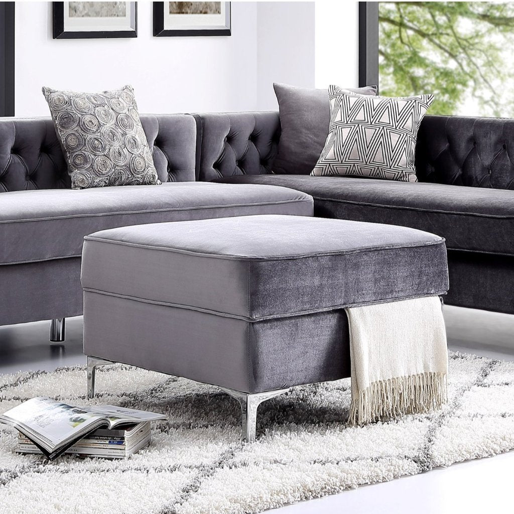 Giovanni Velvet Storage Ottoman